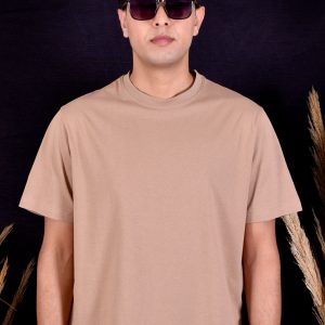 Kahverengi sade tişört